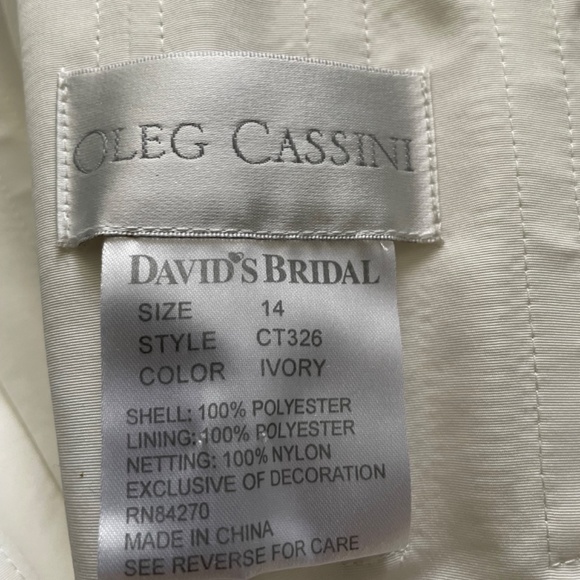 Oleg Cassini Bridal Dress - Picture 5 of 5